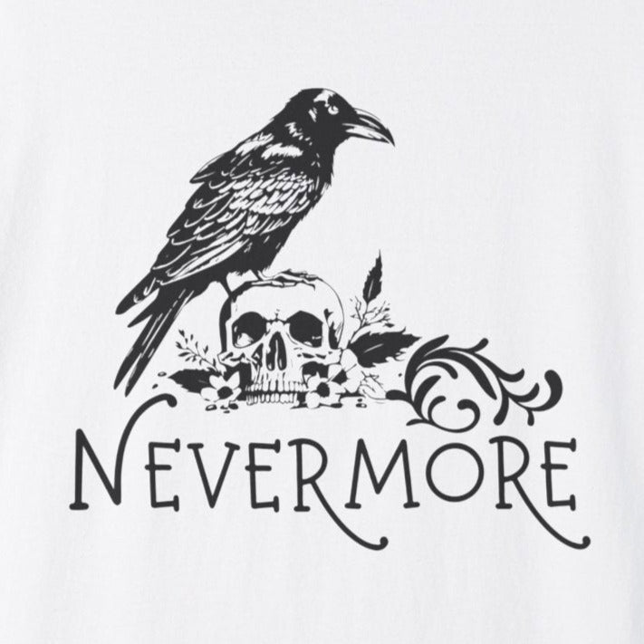 Nevermore Edgar Allan Poe The Raven Reader Gift Shirt Unisex Jersey Short Sleeve Tee