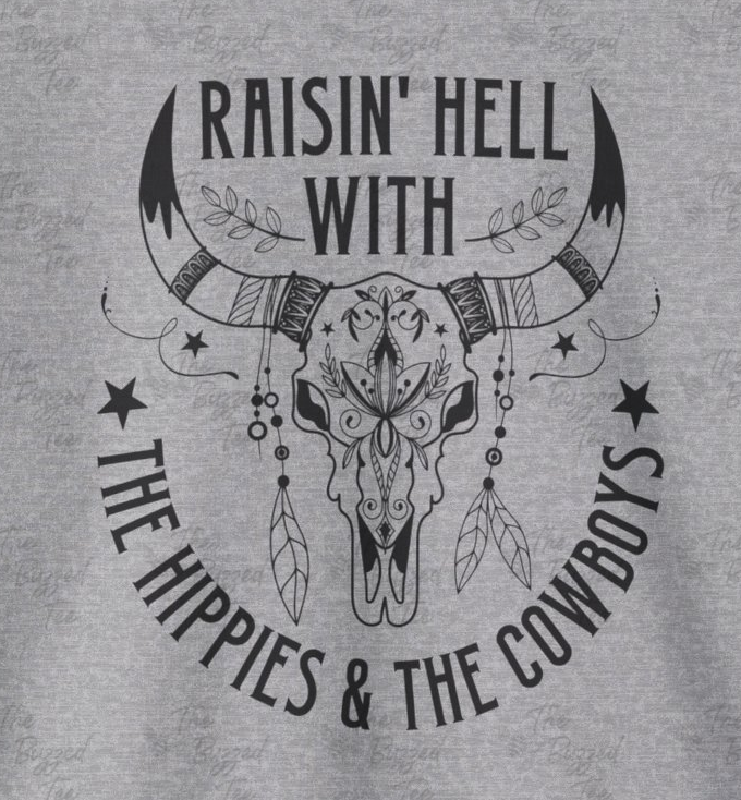 Hippies And Cowboys Cowgirl Music Inspired Sweatshirt