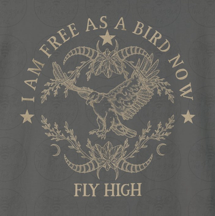 Free As A Bird Music Inspired Vintage Style T-shirt