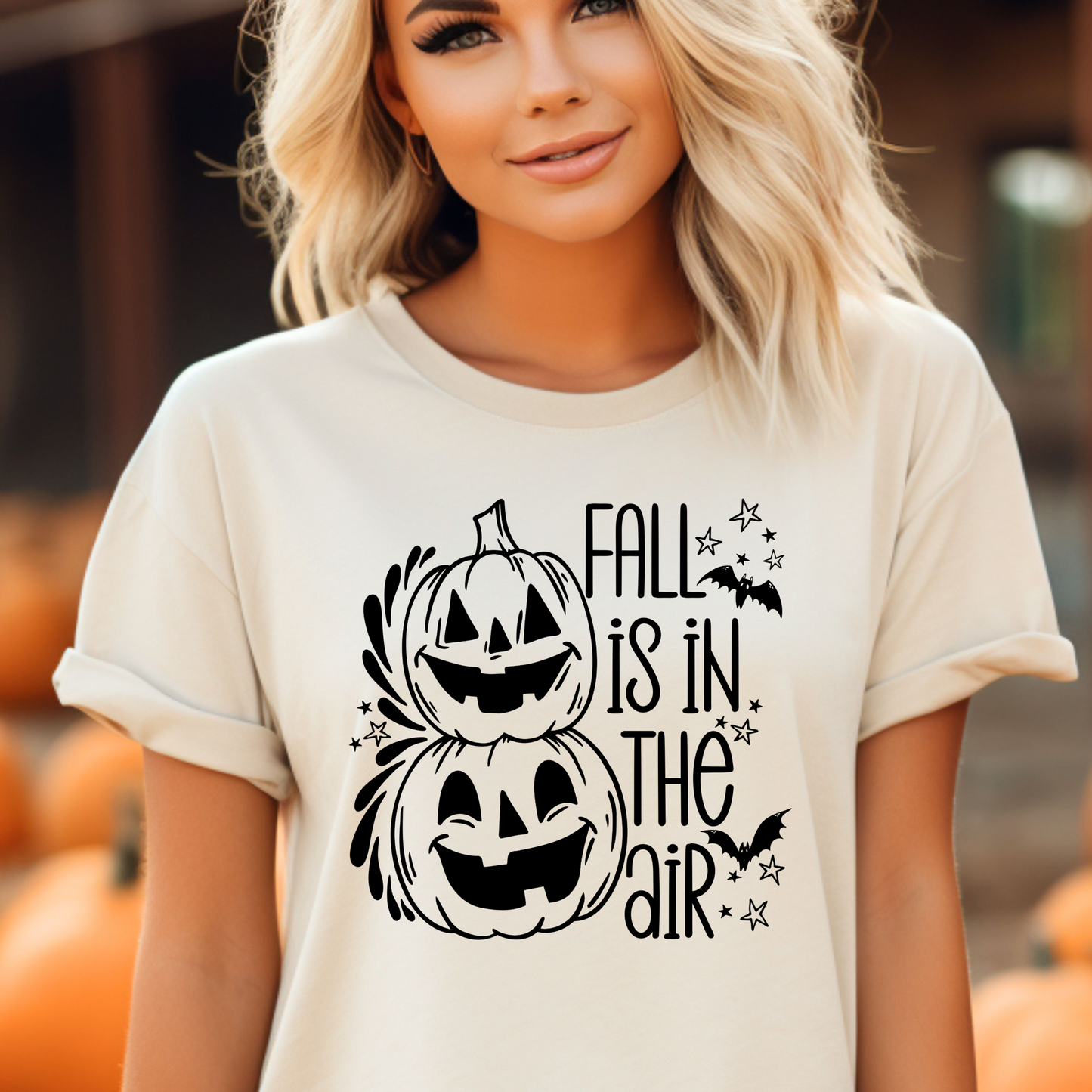 Fall Is In the Air Pumpkin Short Sleeve Tee