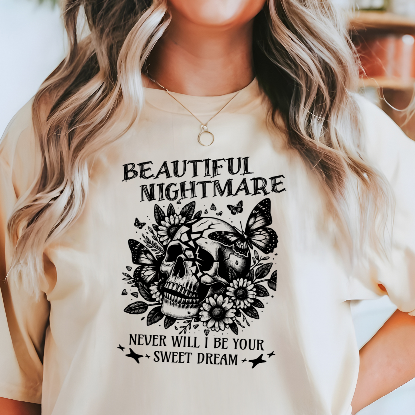 Beautiful Nightmare T-Shirt Distressed Style